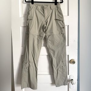 The North Face Women's Size 0 Tan Hiking Outdoor Convertible Hiking Pants